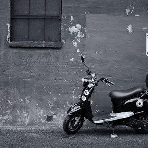 Back alley moped